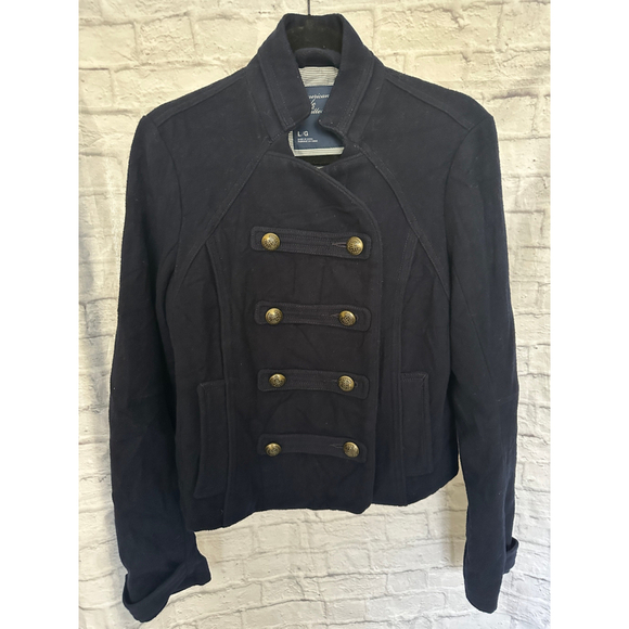 Vintage American Eagle Outfitters Military Jacket L Navy - Picture 2 of 6